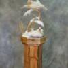 White Manderin Drakes - Table Pedestal - Winner of WASCO Award Most Artistic - VA, Best Waterfowl, Kent Fasteel - Most Artistic Waterfowl, RMEF - Most Artistic Bird, D.U. - Most Artistic Waterfowl Masters Division - MD.